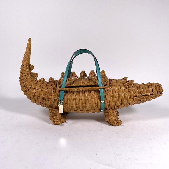 RARE KATE SPADE 'Swamped Wicker 3D Alligator' Bag - Picture 5 of 12